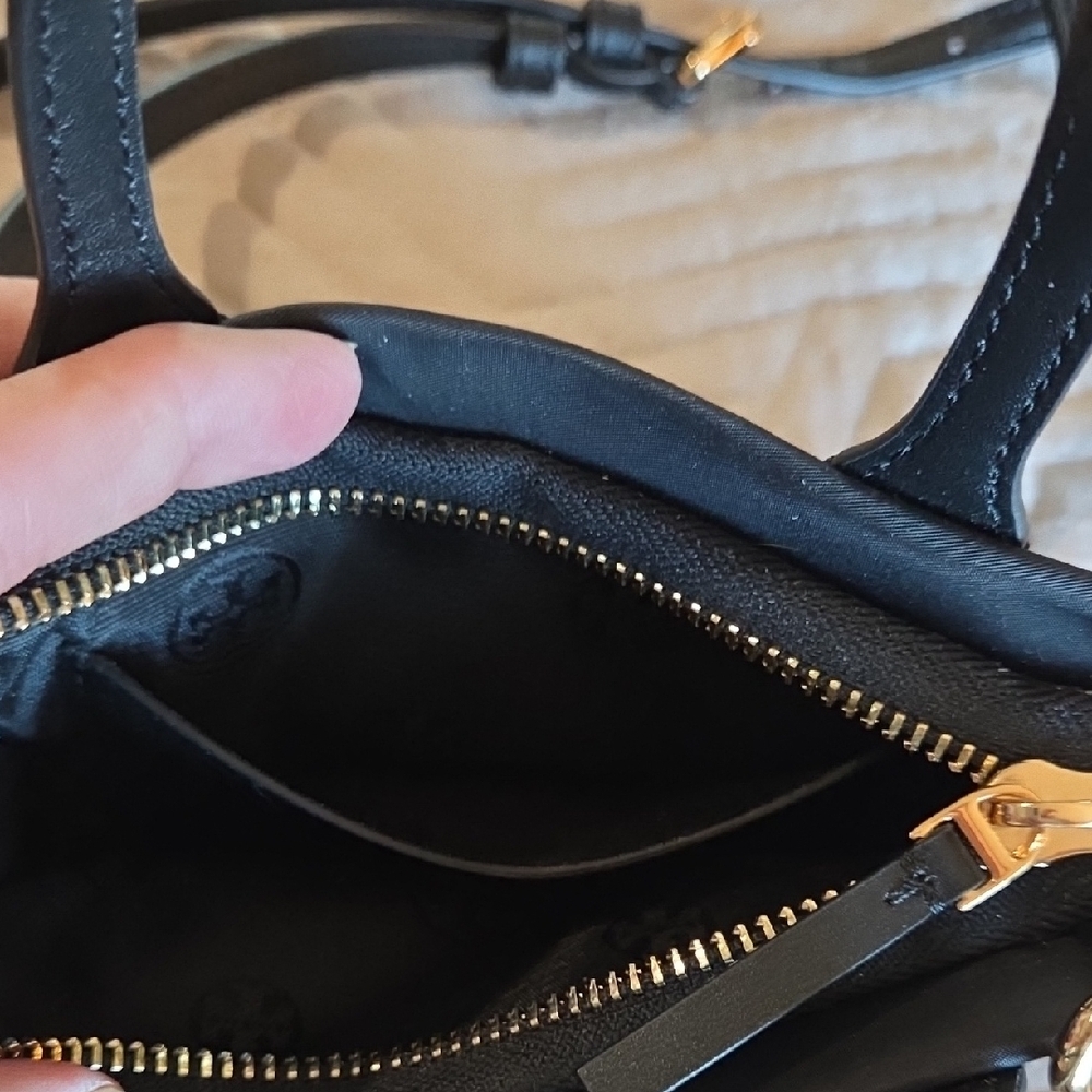 Tory Burch Black Mini Bag with Gold Accents - Picture 4 of 7
